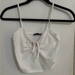 ASOS White Ruched Camisole Top